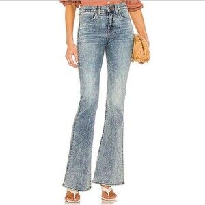 Veronica Beard Beverly High Rise Skinny Flare Jeans Stretch Blue Mist Size 28/6